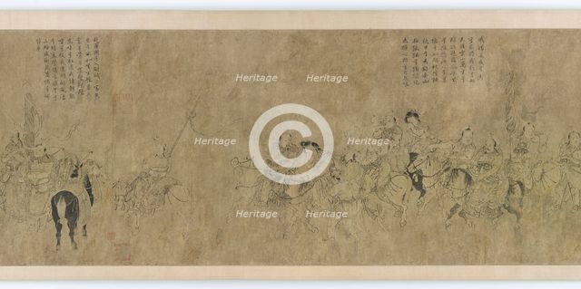 The captivity of Cai Wenji, Ming dynasty, 14th-15th century. Creator: Unknown.