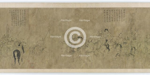The captivity of Cai Wenji, Ming dynasty, 14th-15th century. Creator: Unknown.