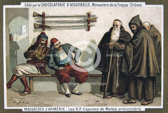 The capuchin monks of Malata taken prisoner, 1895. Artist: Unknown