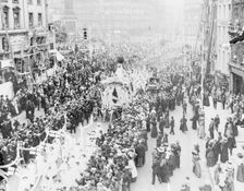 The Car of Empire on the Women's Coronation Procession, London, 17th June 1911. Creator: Unknown