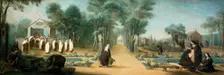 The Carmelite Nuns in the Garden 18th century. Artist: Charles Guillot