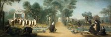 The Carmelite Nuns in the Garden 18th century. Artist: Charles Guillot