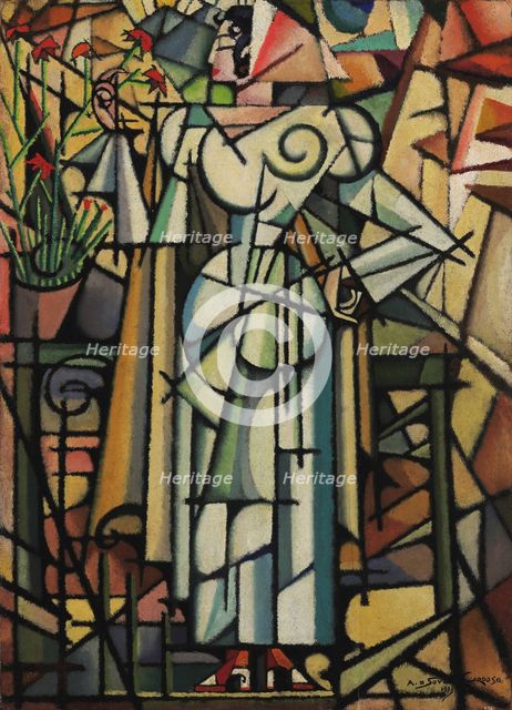 The Carnation Girl, 1913. Creator: Souza-Cardoso, Amadeo de (1887-1918).
