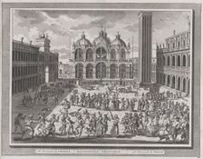 The Carnival of Venice, from: Thesaurus Antiquitatum et Historiarum Italiae, vol. IX, 1722. Creator: Pieter van der Aa
