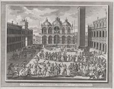 The Carnival of Venice, from: Thesaurus Antiquitatum et Historiarum Italiae, vol. IX, 1722. Creator: Pieter van der Aa