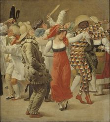 The Carnival in Rome. Fragment, 1828. Creator: CW Eckersberg