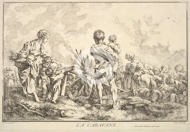 The Caravan, mid to late 18th century. Creator: Jacques Gabriel Huquier.