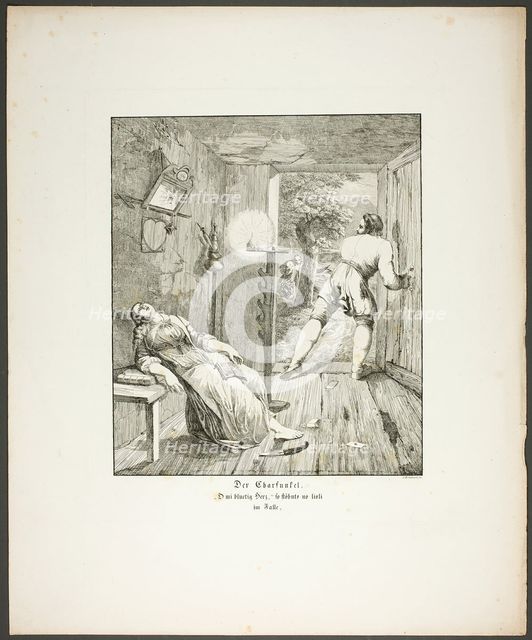 The Carbuncle, plate three from Zehn Blätter zu Hebels Alemannischen Gedichten, 1820. Creator: Sophie Reinhard.