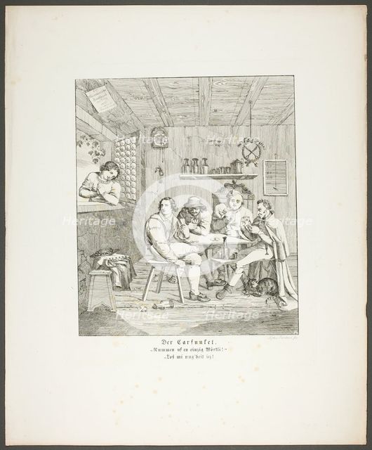 The Carbuncle, plate two from Zehn Blätter zu Hebels Alemannischen Gedichten, 1820. Creator: Sophie Reinhard.