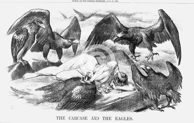 'The Carcase and the Eagles', 1871. Creator: Joseph Swain.