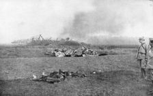 The carcass of Zeppelin LZ93 (L44), St Clement, France, 20 October 1917