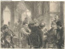 The Card Game, 1899. Creator: Adolph Menzel