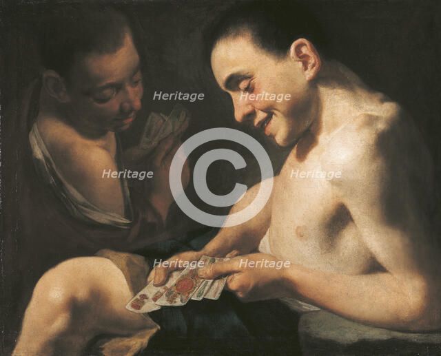 The Card Game, c 1750. Creator: Traversi; Gaspare (1732-1769).