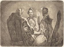 The Card Game (Der kleine l'Hombre Tisch), 1758. Creator: Daniel Nikolaus Chodowiecki