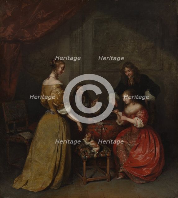 The Card Party, ca. 1665. Creator: Gaspar Netscher.
