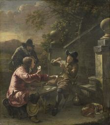 The card players, 1660. Creator: Johannes Natus