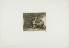 The Card Players, 1850. Creator: Charles Emile Jacque