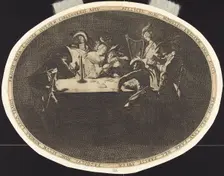 The Card Players, c. 1628. Creator: Jacques Callot