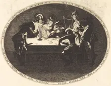 The Card Players, c. 1628. Creator: Jacques Callot