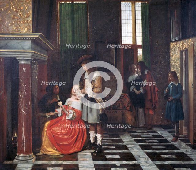 'The Card Players', c1663-1665. Artist: Pieter de Hooch