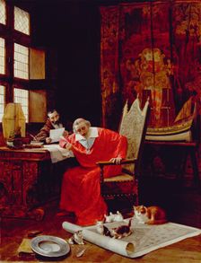 The Cardinal's Leisure, mid or late 19th century. Creator: Charles Édouard Delort