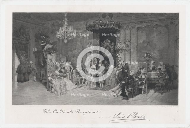 The cardinal's reception, 1881. Creator: After Luis Alvarez Catalá.
