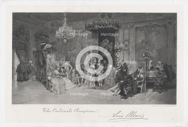 The cardinal's reception, 1881. Creator: After Luis Alvarez Catalá.