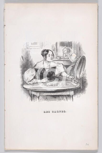 The Cards from The Complete Works of Béranger, 1836. Creator: Jean Ignace Isidore Gerard.