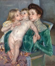 The Caress, 1902. Creator: Mary Cassatt