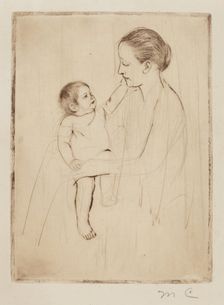 The Caress, c. 1891. Creator: Mary Cassatt