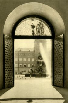The Carillon Tower and Residence Fountain, Salzburg, Austria, c1935. Creator: Unknown