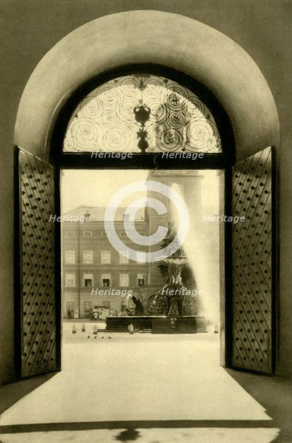 The Carillon Tower and Residence Fountain, Salzburg, Austria, c1935.  Creator: Unknown.