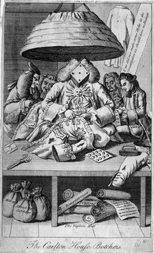 The Carlton House botchers 1770. Artist: Anon