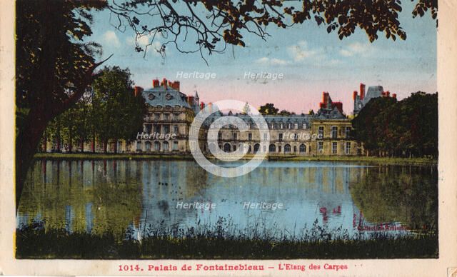 The Carp Pond, Palace of Fontainebleau, 1930s. Creator: Unknown.