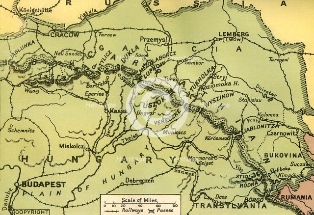 'The Carpathian Passes', 1919. Creator: Unknown.