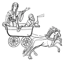 The carruca, 9th century, (1870)