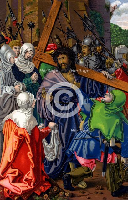 'The Carrying of the Cross', 15th century (1849).Artist: H Moulin