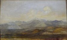 The Carrara Mountains from Pisa, 1845-1846. Artist: George Frederick Watts