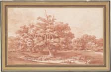 The Carrefour de l'Aiguille in the Forest of Fontainebleau, c. 1770. Creator: Jean Baptiste Le Prince