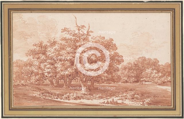 The Carrefour de l'Aiguille in the Forest of Fontainebleau, c. 1770. Creator: Jean Baptiste Le Prince.