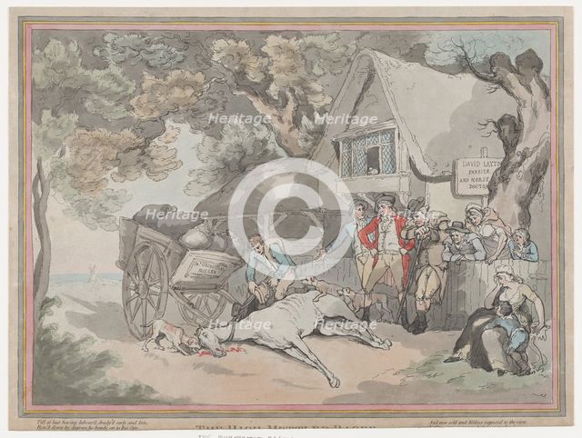 The Cart Horse (from The Life of a Racehourse, or The High-Mettled Racer), July 2..., July 20, 1789. Creator: Thomas Rowlandson.