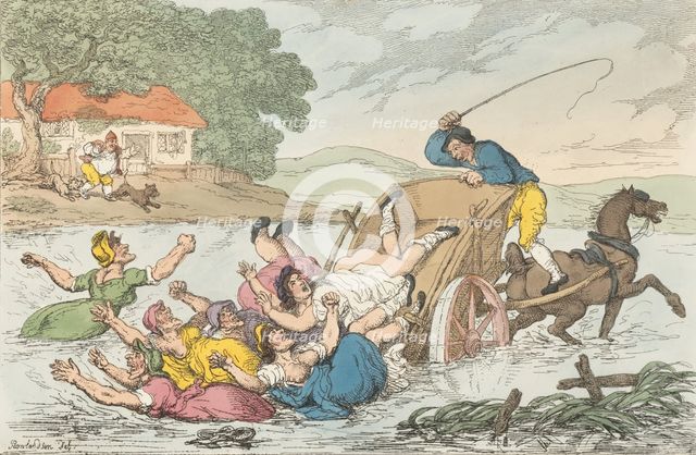 The Carter and the Gipsies, May 10, 1815., May 10, 1815. Creator: Thomas Rowlandson.