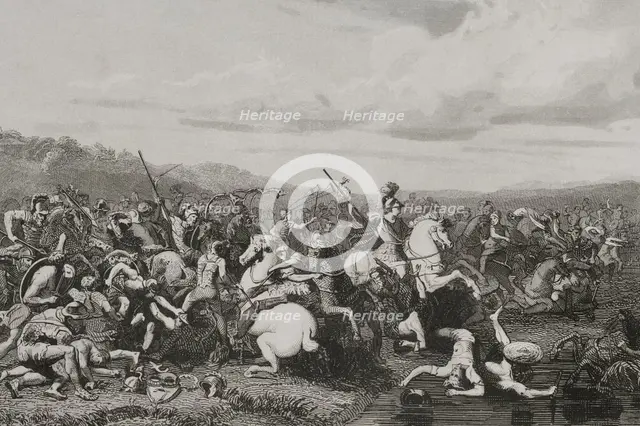 The Carthaginian general and statesman Hannibal in the Iberian Peninsula, Second Punic War, 1852.  Creator: Antonio Roca Sallent.