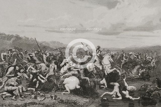 The Carthaginian general and statesman Hannibal in the Iberian Peninsula, Second Punic War, 1852.  Creator: Antonio Roca Sallent.