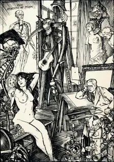 The Cartoonist - Stage VI c1920. Artist: Edmund Joseph Sullivan