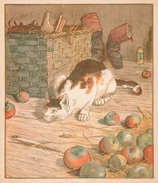The cat that ate the rat that ate the malt... c1878. Creator: Randolph Caldecott