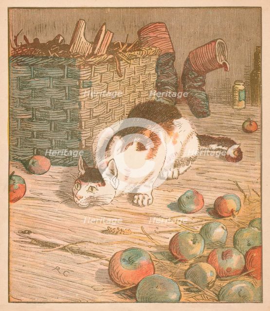 'The cat that ate the rat that ate the malt...', c1878. Creator: Randolph Caldecott.
