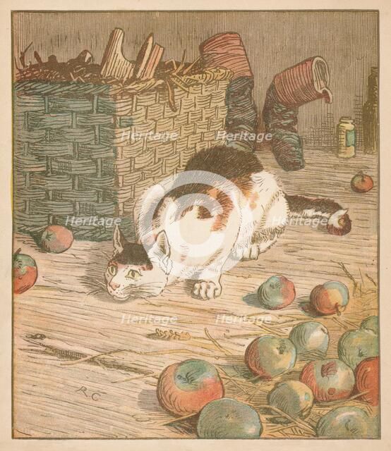 'The cat that ate the rat that ate the malt...', c1878. Creator: Randolph Caldecott.