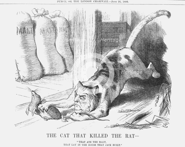 'The Cat that Killed the Rat', 1880.  Creator: Joseph Swain.