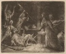 The Cat Trapped and Beaten, probably c. 1645/1656. Creator: Allart van Everdingen